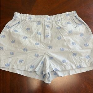 LOFT Light Gray Elephant Print Women's Shorts